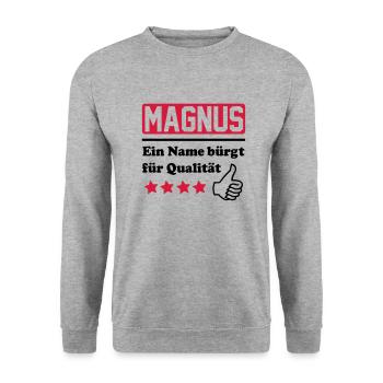 magnus - Sweat-shirt Unisexe - gris chiné - Devant - Alina (178cm) & Michal (187cm)