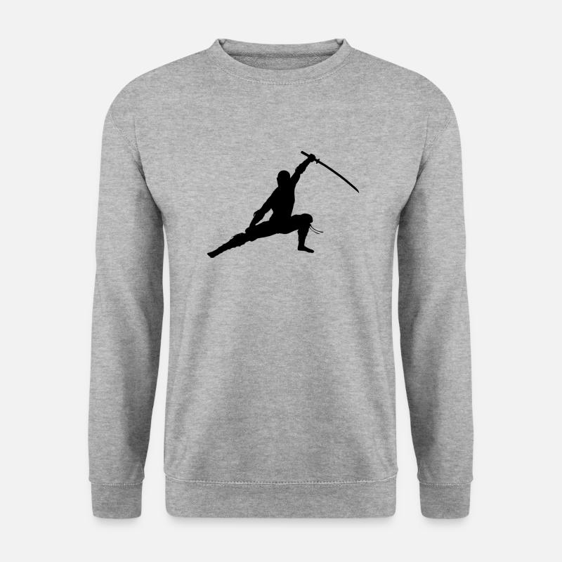 Ninja - Unisex Pullover - Weißgrau meliert