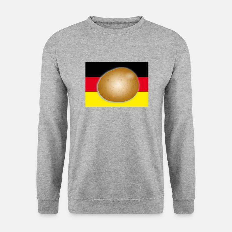Deutschlandflagge Kartoffel - Unisex Pullover - Weißgrau meliert