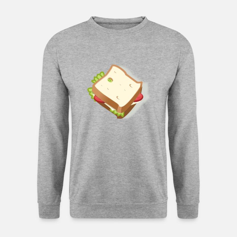 sandwich - Unisex Pullover - Weißgrau meliert