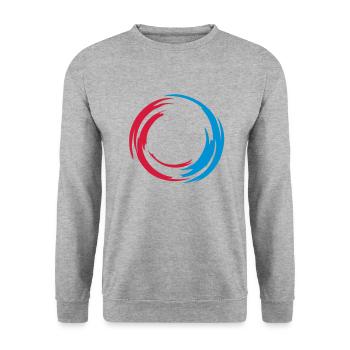 swirl_circle - Unisex Sweatshirt - salt & pepper - Front - Alina (178cm) & Michal (187cm)