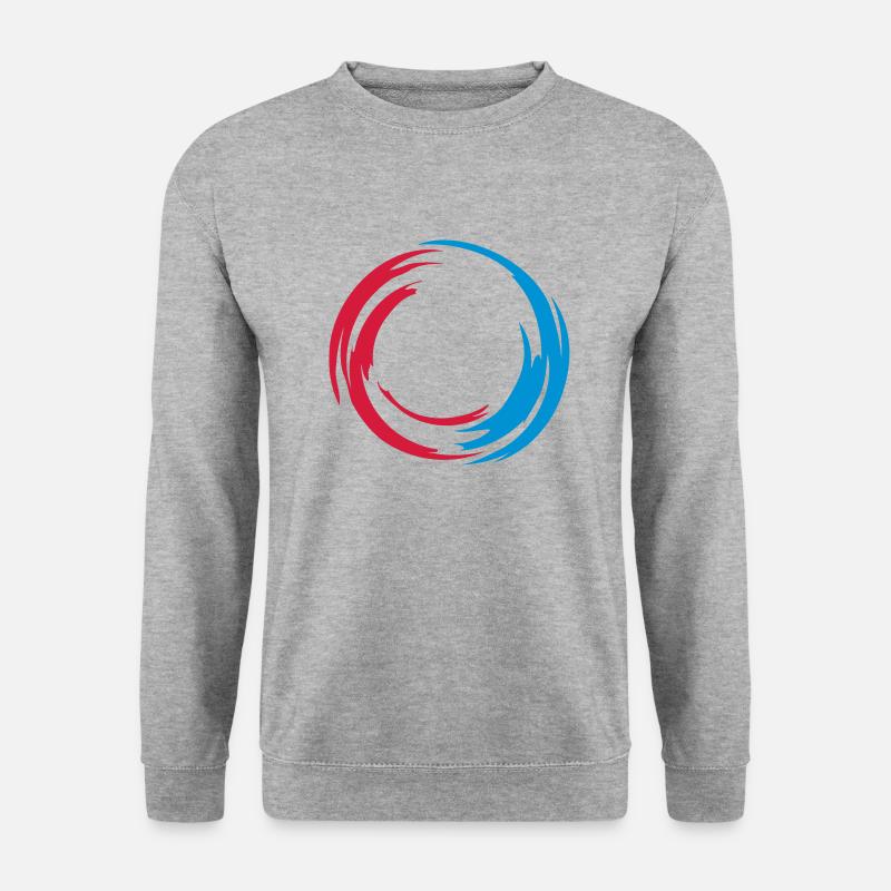 swirl_circle - Unisex Pullover - Weißgrau meliert