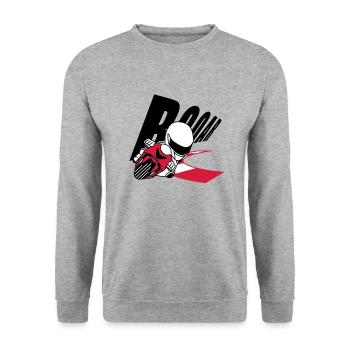 MOTO GP ROAR - Unisex Pullover - Weißgrau meliert - Vorne - Alina (178cm) & Michal (187cm)
