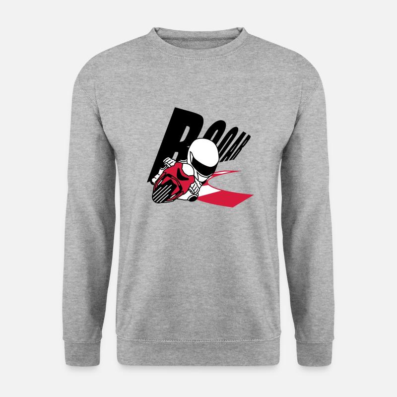 MOTO GP ROAR - Unisex Pullover - Weißgrau meliert