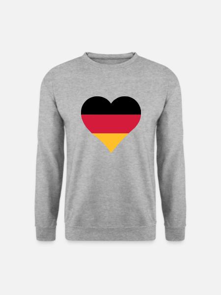Deutschlandflagge Herform - Unisex Pullover - Weißgrau meliert