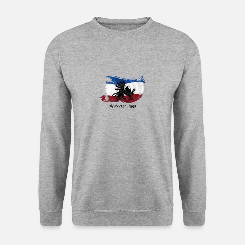 rostocker_jung - Unisex Pullover - Weißgrau meliert