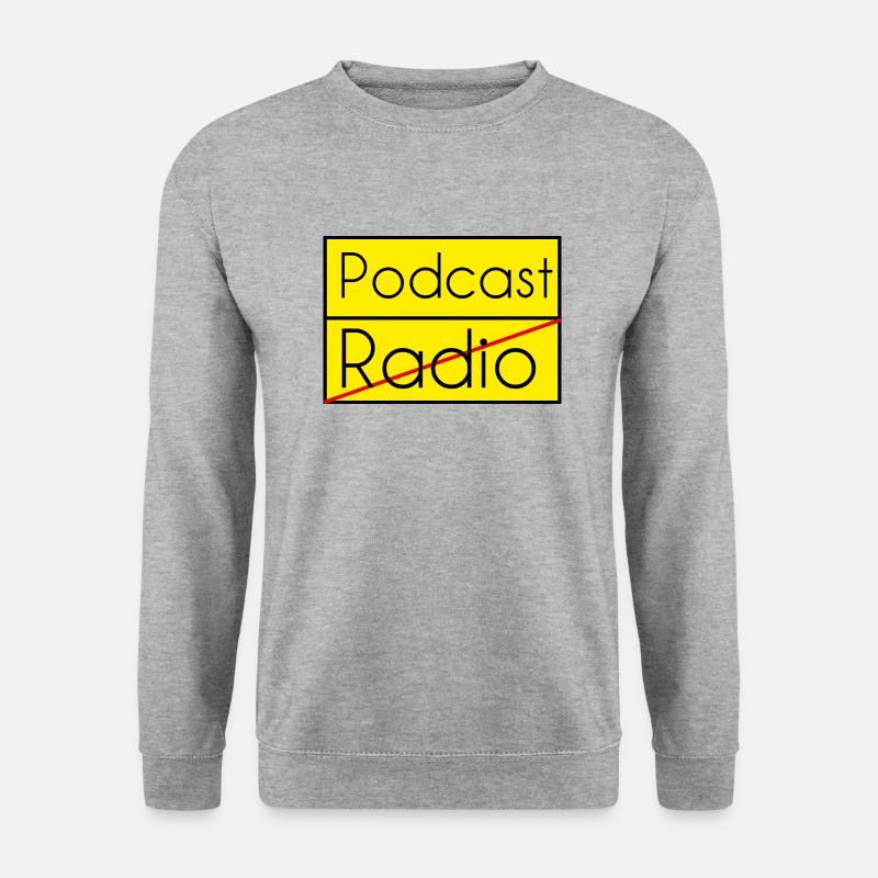 Podcast - Unisex Pullover - Weißgrau meliert