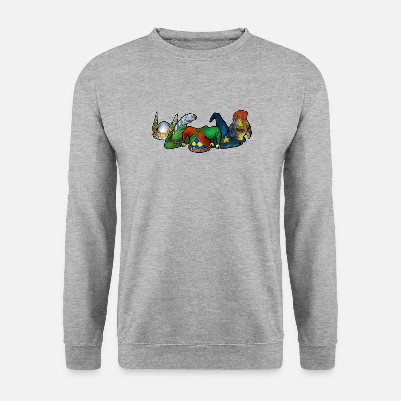 5 Hüte - Unisex Pullover - Weißgrau meliert