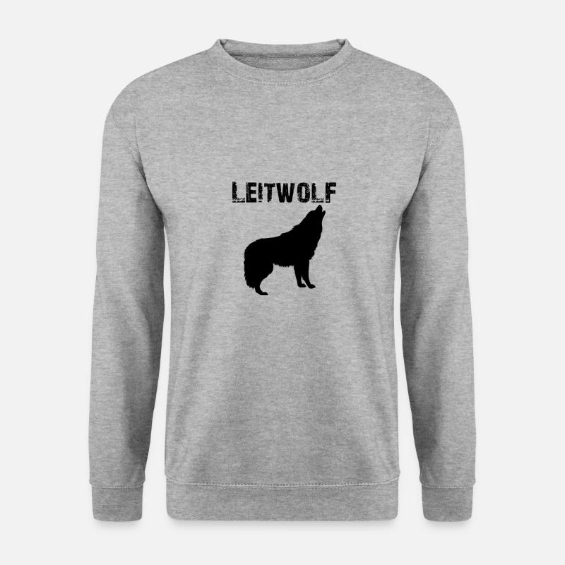 Leitwolf - Unisex Pullover - Weißgrau meliert