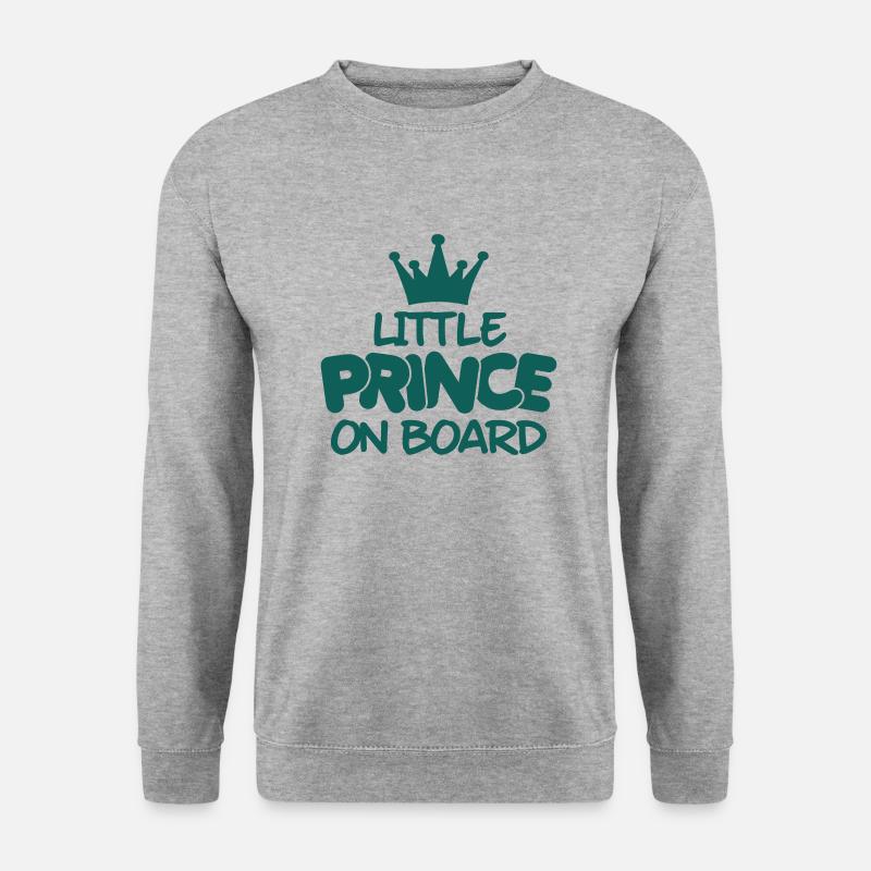 little prince on board - Unisex Pullover - Weißgrau meliert