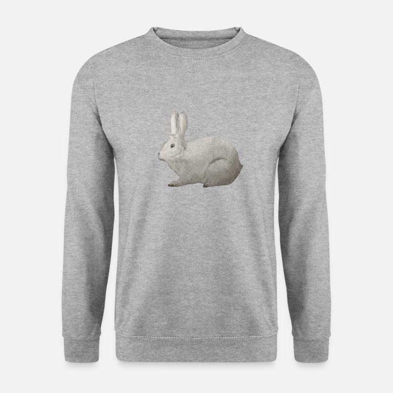 Hase - Unisex Pullover - Weißgrau meliert
