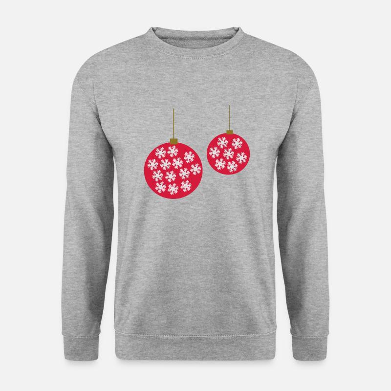 Weihnachtskugel - Unisex Pullover - Weißgrau meliert