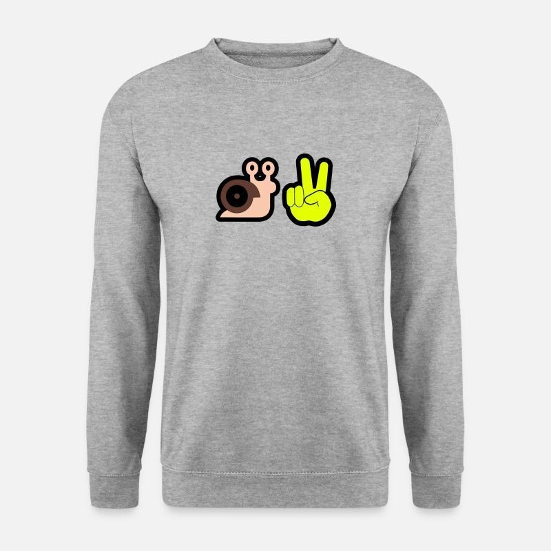 schneckengruss - Unisex Pullover - Weißgrau meliert