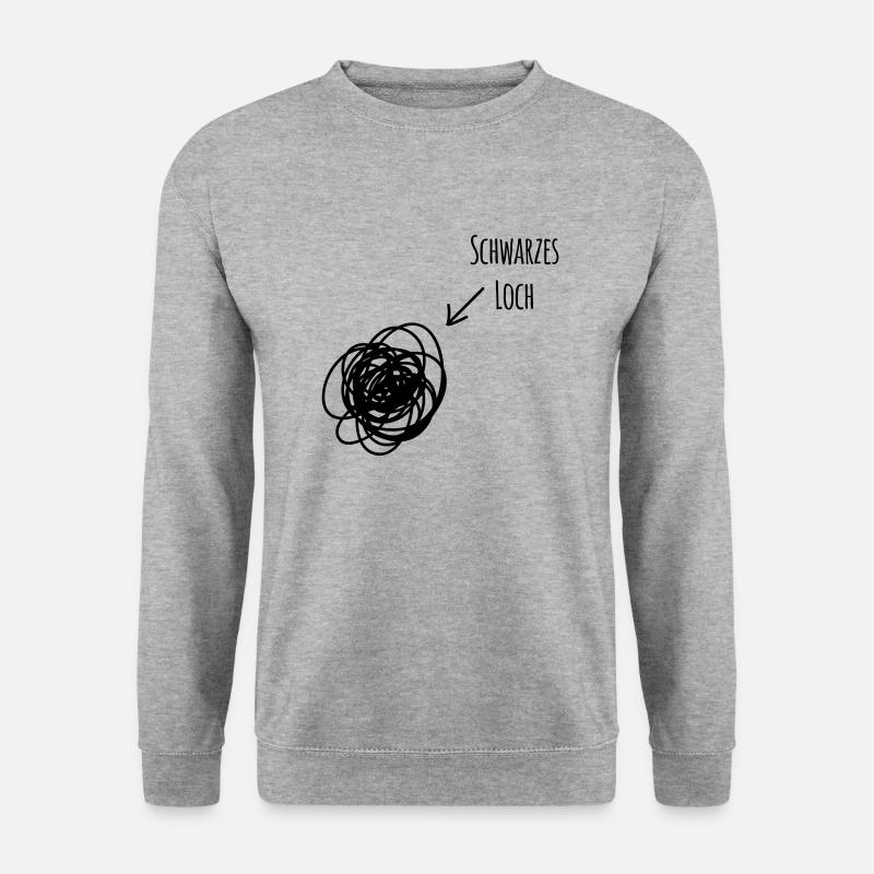 Schwarzes Loch 1c - Unisex Pullover - Weißgrau meliert