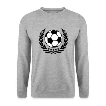 Football couronne etoile champion monde gagant - Sweat-shirt Unisexe - gris chiné - Devant - Alina (178cm) & Michal (187cm)