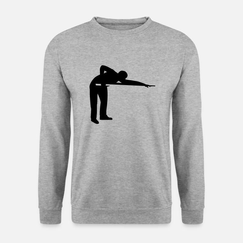 Billard - Unisex Pullover - Weißgrau meliert