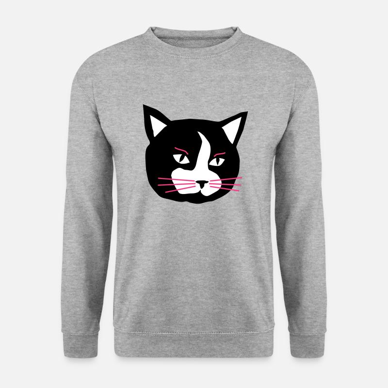 Cat - Unisex Pullover - Weißgrau meliert