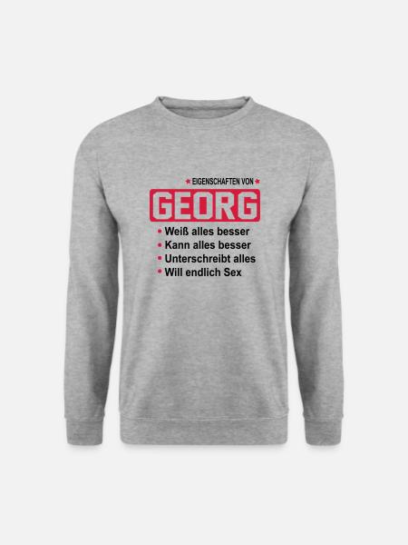 georg - Unisex Pullover - Weißgrau meliert