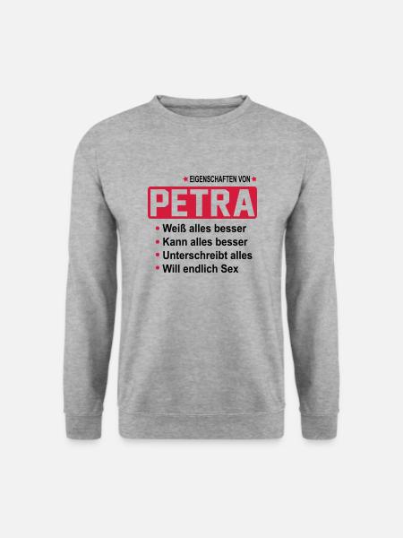 petra - Unisex Pullover - Weißgrau meliert