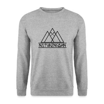 Naturensohn - Unisex Pullover - Weißgrau meliert - Vorne - Alina (178cm) & Michal (187cm)