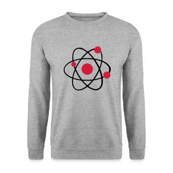 Atom - Unisex Pullover - Weißgrau meliert - Vorne - Alina (178cm) & Michal (187cm)