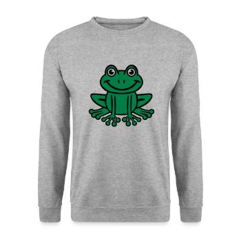 Frog - Unisex Sweatshirt - salt & pepper - Front - Alina (178cm) & Michal (187cm)