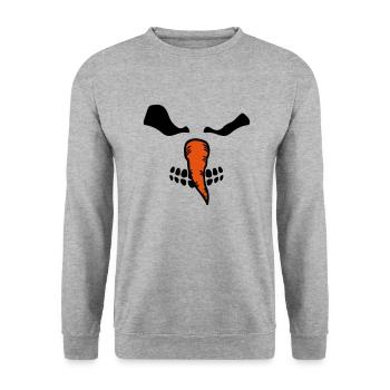 Bonhomme de neige de zombie - Sweat-shirt Unisexe - gris chiné - Devant - Alina (178cm) & Michal (187cm)