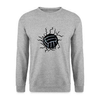 Crack volley impact ground volleyball waterpolo - Unisex Sweatshirt - salt & pepper - Front - Alina (178cm) & Michal (187cm)