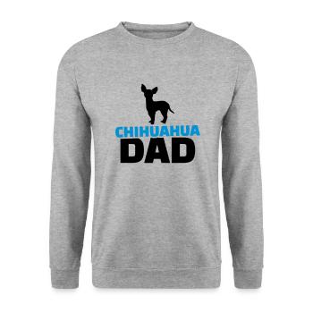 Chihuahua - Unisex Pullover - Weißgrau meliert - Vorne - Alina (178cm) & Michal (187cm)