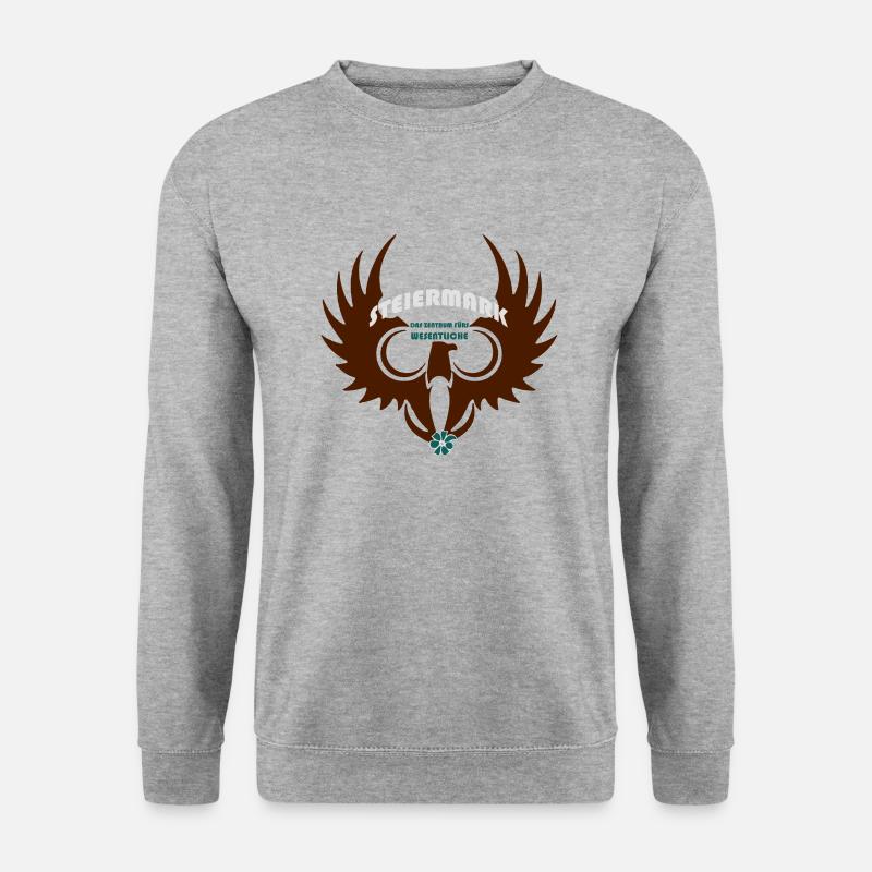 Steiermark - Unisex Pullover - Weißgrau meliert