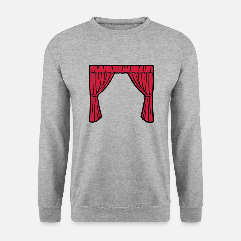 Theater - Unisex Pullover - Weißgrau meliert