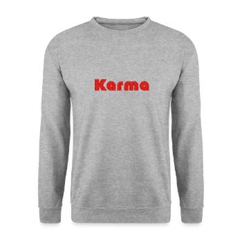 Karma - Unisex Sweatshirt - salt & pepper - Front - Alina (178cm) & Michal (187cm)