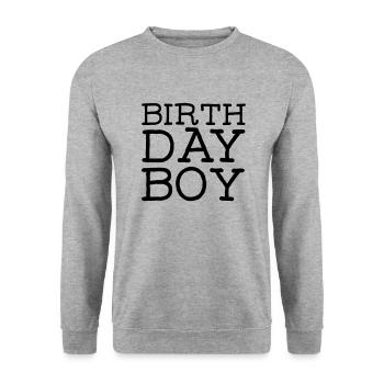 Birthday Boy - Unisex Pullover - Weißgrau meliert - Vorne - Alina (178cm) & Michal (187cm)