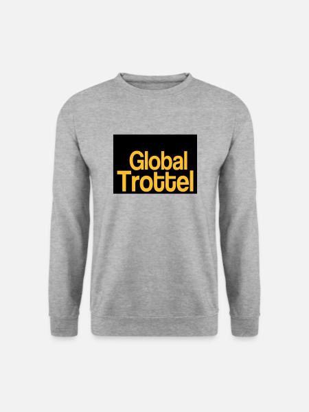 Global Trottel Flache Erde Erde Flacherdler Shirt - Unisex Pullover - Weißgrau meliert
