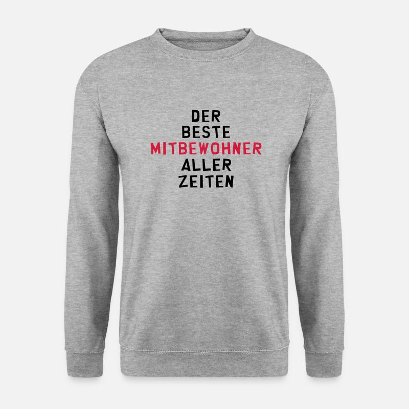 Mitbewohner Mitbewohnerin Freund Freundschaft Nähe - Unisex Pullover - Weißgrau meliert