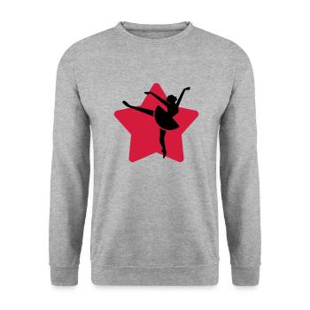 Tanz Musik Tänzer Ballett Oper - Unisex Pullover - Weißgrau meliert - Vorne - Alina (178cm) & Michal (187cm)