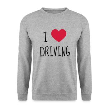 Fahrer Fahren Sport Auto Spieler - Unisex Pullover - Weißgrau meliert - Vorne - Alina (178cm) & Michal (187cm)