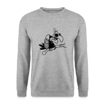 Vulture goofy funny funny sunglasses - Unisex Sweatshirt - salt & pepper - Front - Alina (178cm) & Michal (187cm)