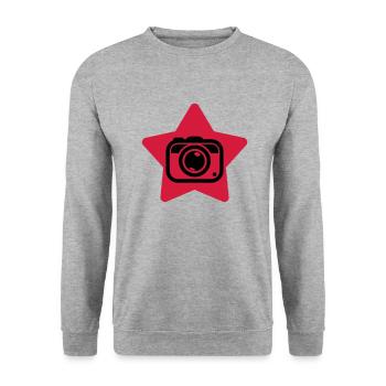 Photographer Photo Fotograf Photographe - Unisex Sweatshirt - salt & pepper - Front - Alina (178cm) & Michal (187cm)