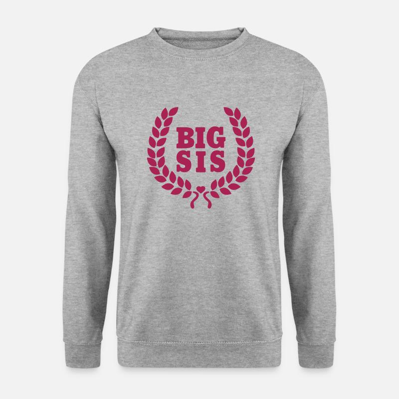 Big Sis - Big Sister - Große Schwester - Unisex Pullover - Weißgrau meliert