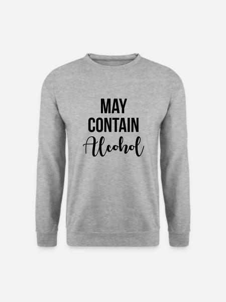 May contain alcohol - Unisex Pullover - Weißgrau meliert