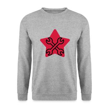 mécanique / mécanicien / mécano / garage - Sweat-shirt Unisexe - gris chiné - Devant - Alina (178cm) & Michal (187cm)