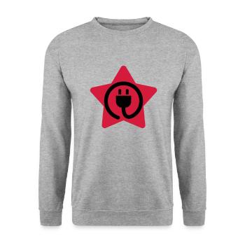 électricien / électricité / energie / bricolage - Sweat-shirt Unisexe - gris chiné - Devant - Alina (178cm) & Michal (187cm)