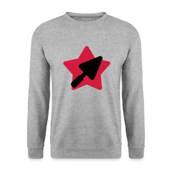 Maurer / Mauerwerk / Bau / Hersteller - Unisex Pullover - Weißgrau meliert - Vorne - Alina (178cm) & Michal (187cm)