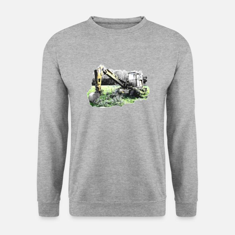 Bagger - Unisex Pullover - Weißgrau meliert