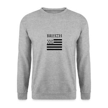 Brittany flag - Unisex Sweatshirt - salt & pepper - Front - Alina (178cm) & Michal (187cm)