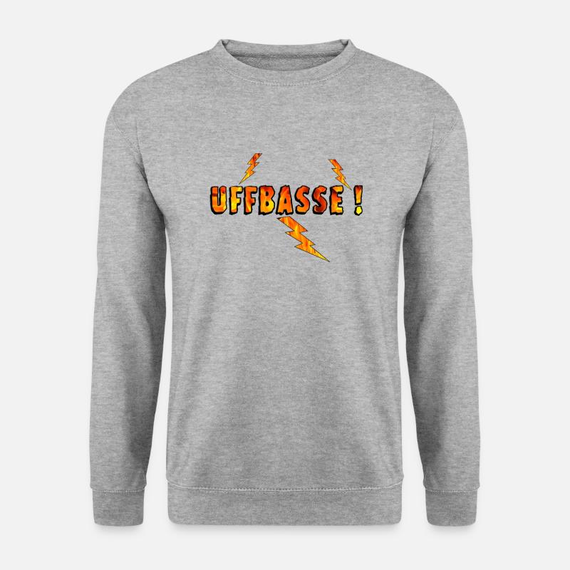 Uffbasse with lightning, Pälzer Say - Unisex Sweatshirt - salt & pepper