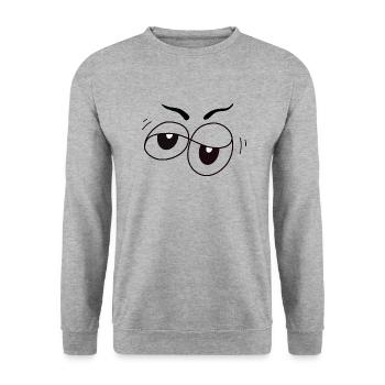 Eyes - Unisex Sweatshirt - salt & pepper - Front - Alina (178cm) & Michal (187cm)