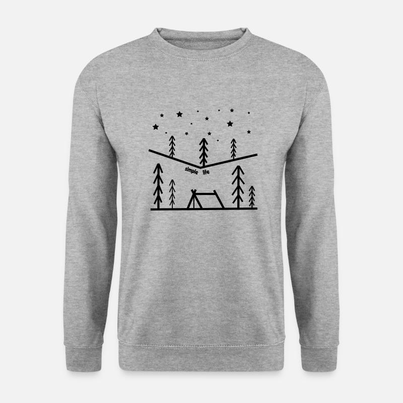 simple life - Unisex Pullover - Weißgrau meliert