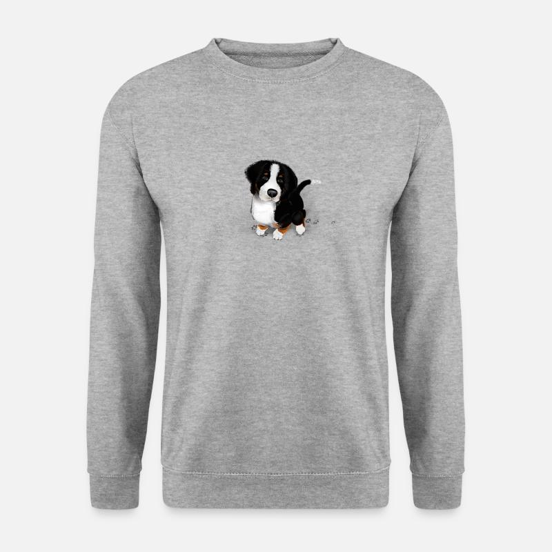 Berner Sennenhund - Unisex Pullover - Weißgrau meliert
